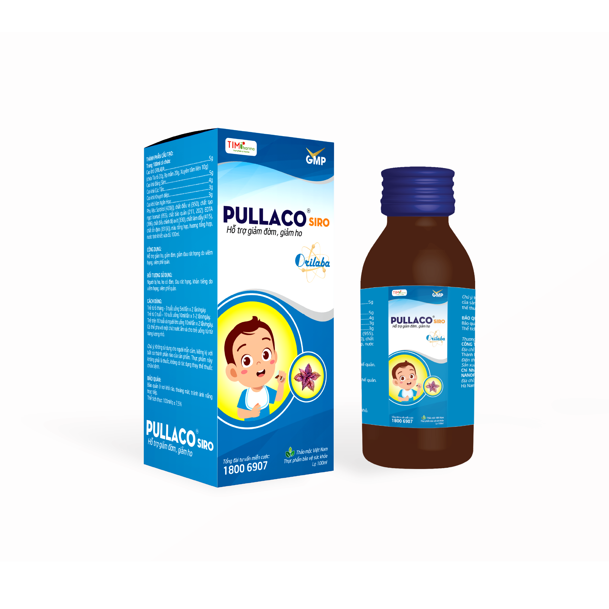 TPBVSK PULLACO SIRO – Hỗ trợ giảm ho, giảm đờm, giảm đau rát họng do viêm họng, viêm phế quản