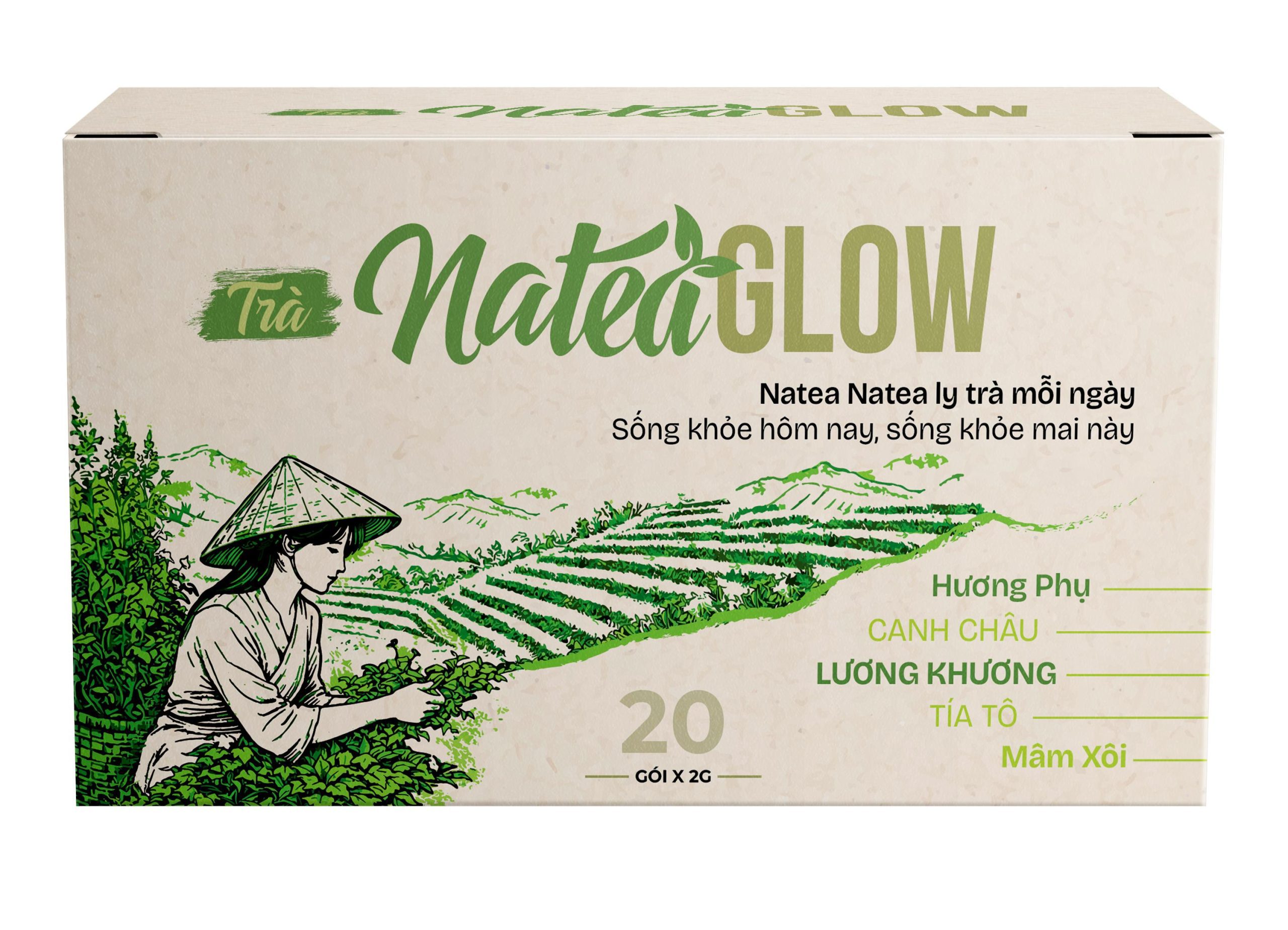 Trà NateaGlow – Dùng được cho người nội tiết tố kém, da xỉn